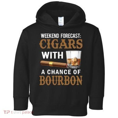 Bourbon, Cigar, Whiskey, Alcohol, Funny Toddler Hoodie