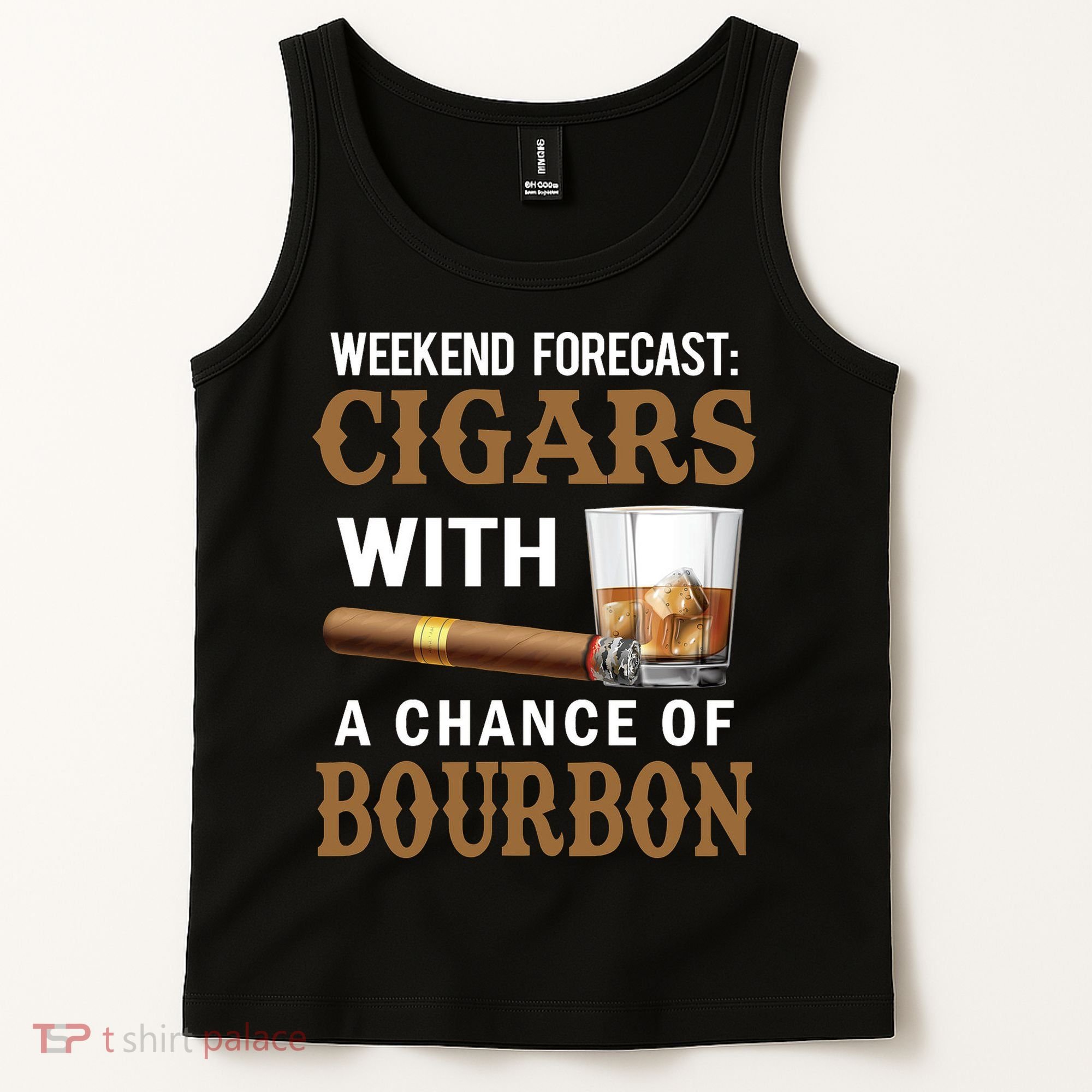 Bourbon, Cigar, Whiskey, Alcohol, Funny Tank Top