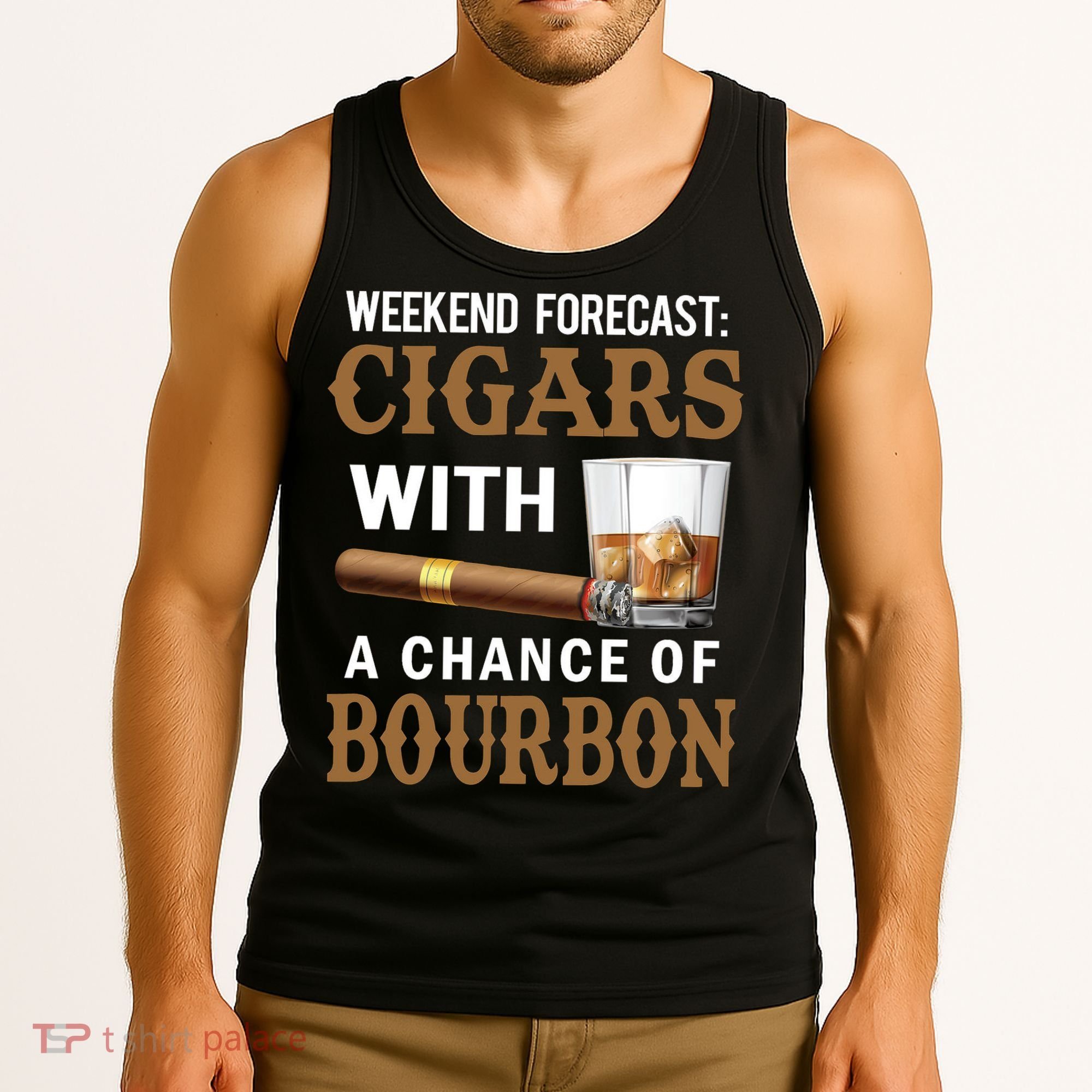 Bourbon, Cigar, Whiskey, Alcohol, Funny Tank Top