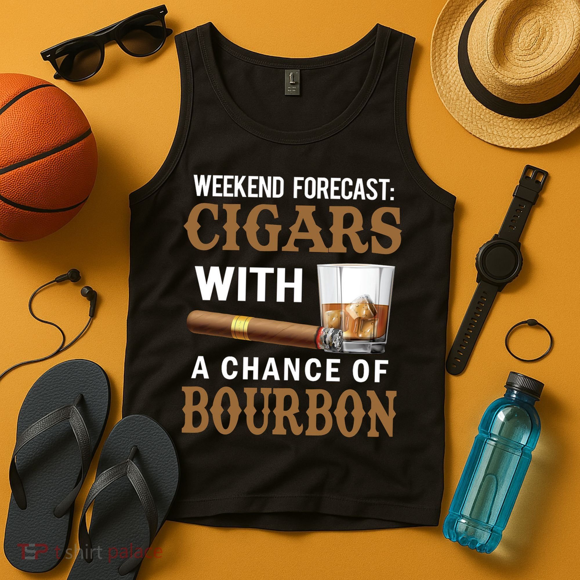 Bourbon, Cigar, Whiskey, Alcohol, Funny Tank Top