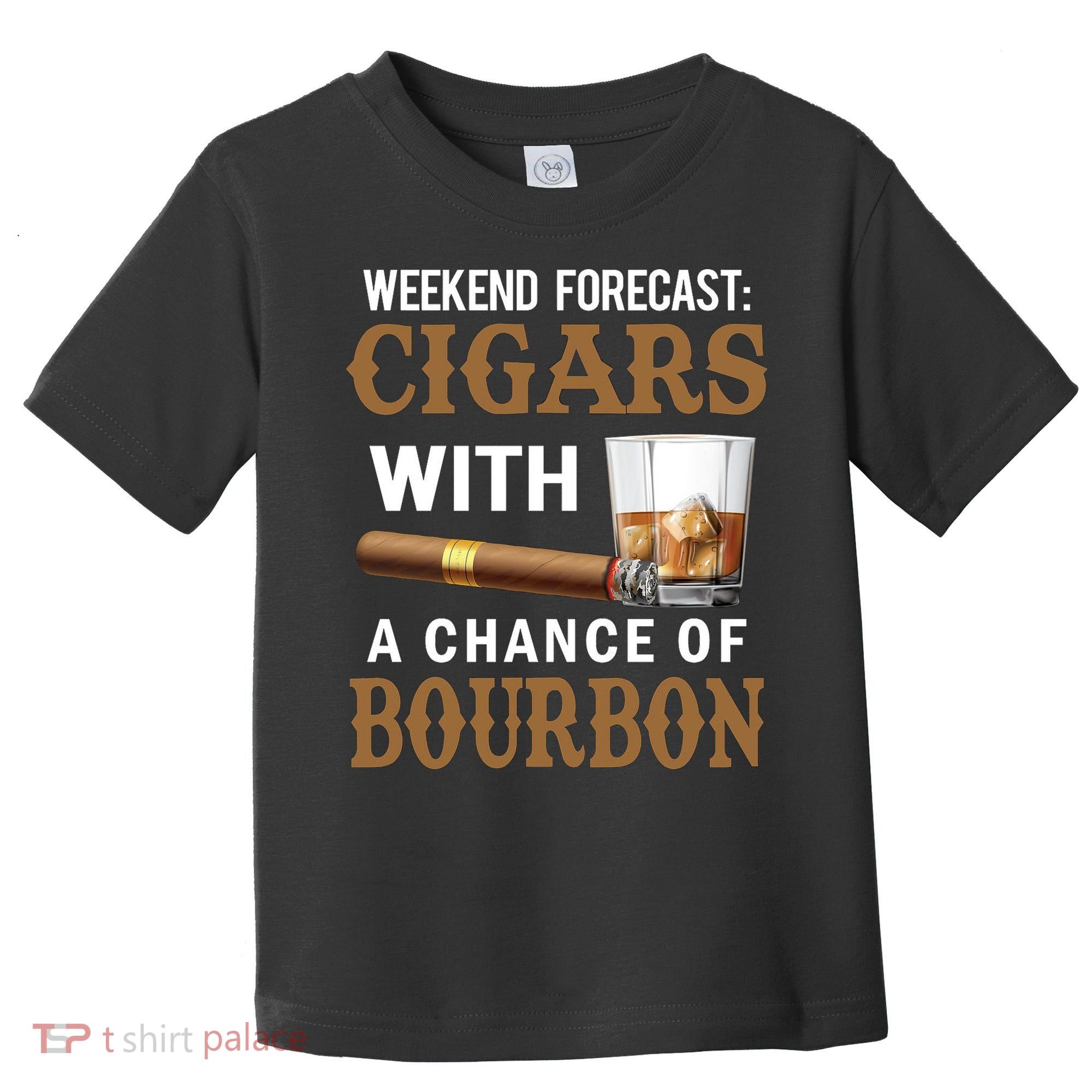 Bourbon, Cigar, Whiskey, Alcohol, Funny Toddler T-Shirt
