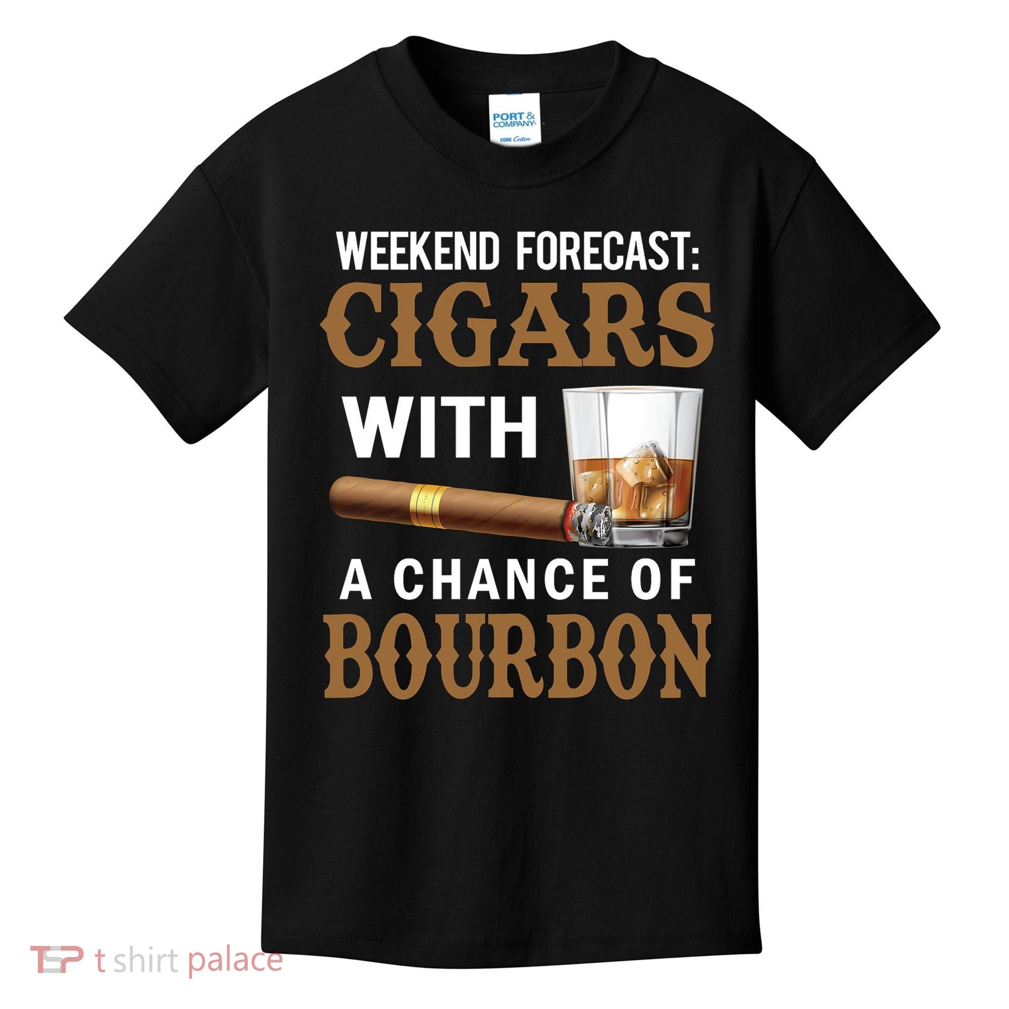 Bourbon, Cigar, Whiskey, Alcohol, Funny Kids T-Shirt