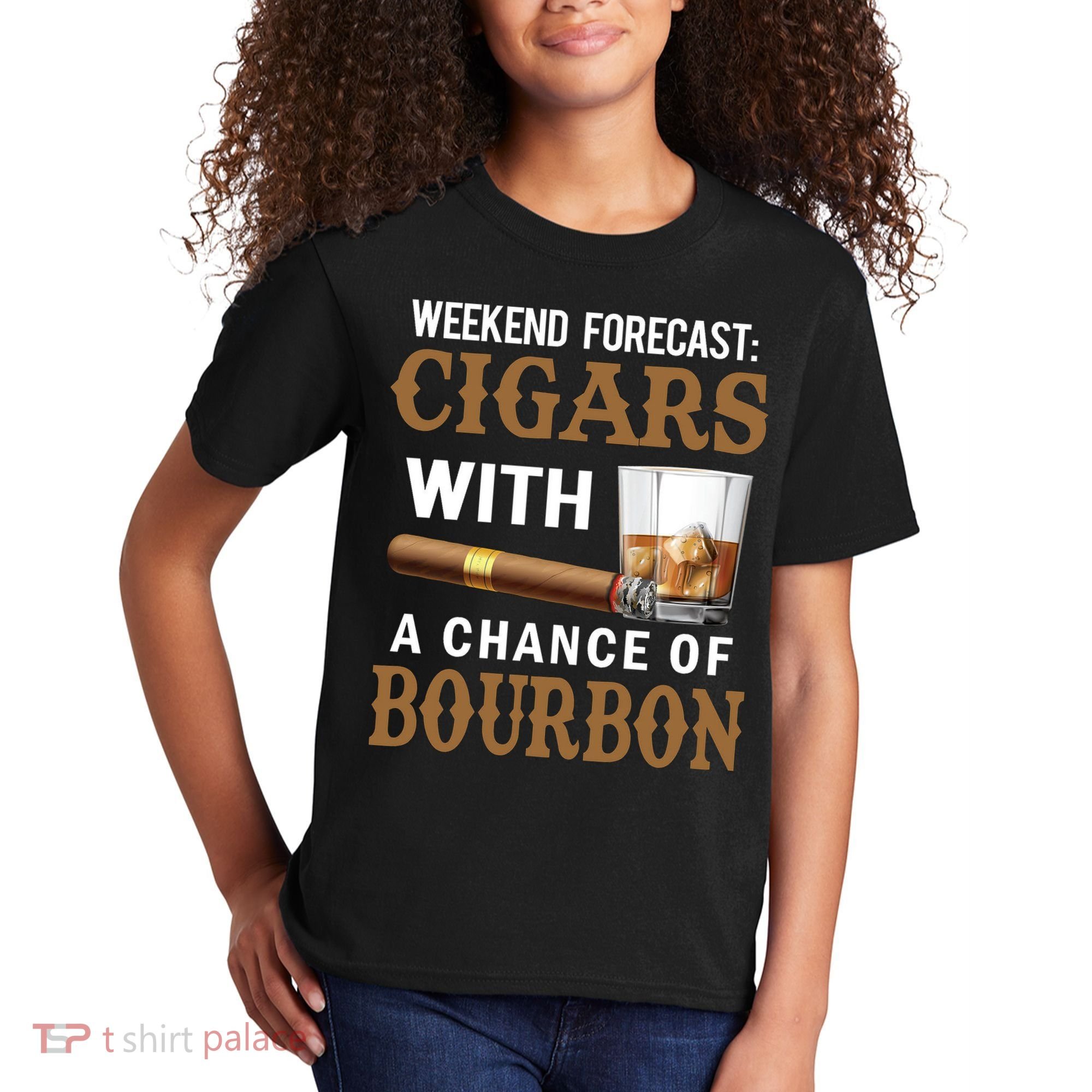 Bourbon, Cigar, Whiskey, Alcohol, Funny Kids T-Shirt