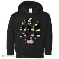 Black Cat With Bunny Eggs Happy Easter Day Matching Toddler Hoodie thumb 0