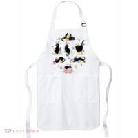 Black Cat With Bunny Eggs Happy Easter Day Matching Apron thumb 0