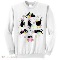 Black Cat With Bunny Eggs Happy Easter Day Matching Sweatshirt thumb 0