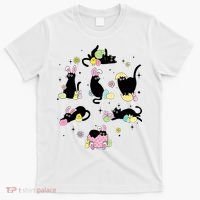 Black Cat With Bunny Eggs Happy Easter Day Matching T-Shirt thumb 0