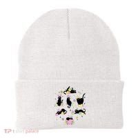 Black Cat With Bunny Eggs Happy Easter Day Matching Beanie thumb 0