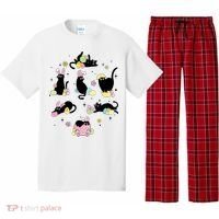 Black Cat With Bunny Eggs Happy Easter Day Matching Pajama Set thumb 0