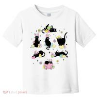 Black Cat With Bunny Eggs Happy Easter Day Matching Toddler T-Shirt thumb 0