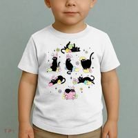 Black Cat With Bunny Eggs Happy Easter Day Matching Toddler T-Shirt thumb 2