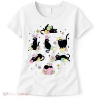 Black Cat With Bunny Eggs Happy Easter Day Matching Women's T-Shirt thumb 0