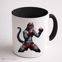 Boxing Cat When Your Cat Hits Harder Than You Do Coffee Mug thumb 1