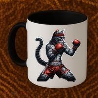 Boxing Cat When Your Cat Hits Harder Than You Do Coffee Mug thumb 2