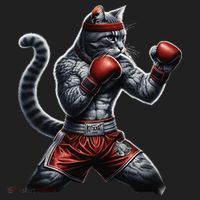 Boxing Cat When Your Cat Hits Harder Than You Do Beanie thumb 2