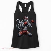 Boxing Cat When Your Cat Hits Harder Than You Do Women's Tank Top thumb 0