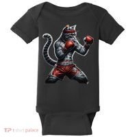 Boxing Cat When Your Cat Hits Harder Than You Do Baby Bodysuit thumb 0