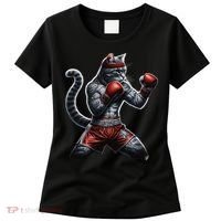 Boxing Cat When Your Cat Hits Harder Than You Do Women's T-Shirt thumb 0