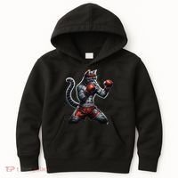 Boxing Cat When Your Cat Hits Harder Than You Do Kids Hoodie thumb 0