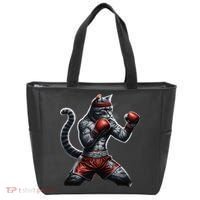 Boxing Cat When Your Cat Hits Harder Than You Do Tote Bag thumb 0