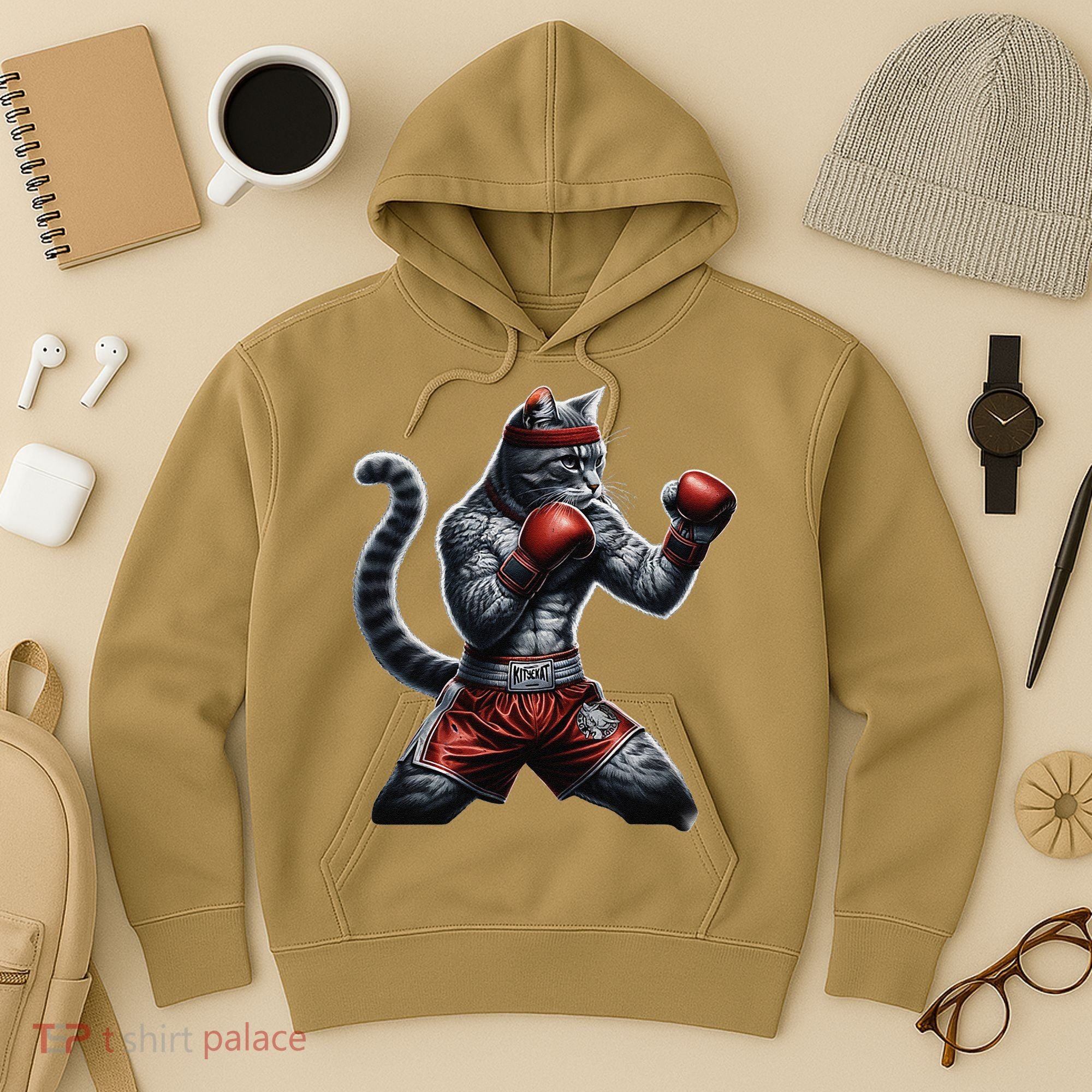 Boxing Cat When Your Cat Hits Harder Than You Do Hoodie
