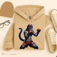 Boxing Cat When Your Cat Hits Harder Than You Do Hoodie thumb 4