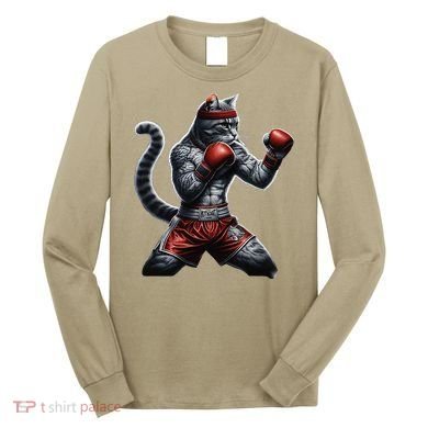 Boxing Cat When Your Cat Hits Harder Than You Do Long Sleeve Shirt
