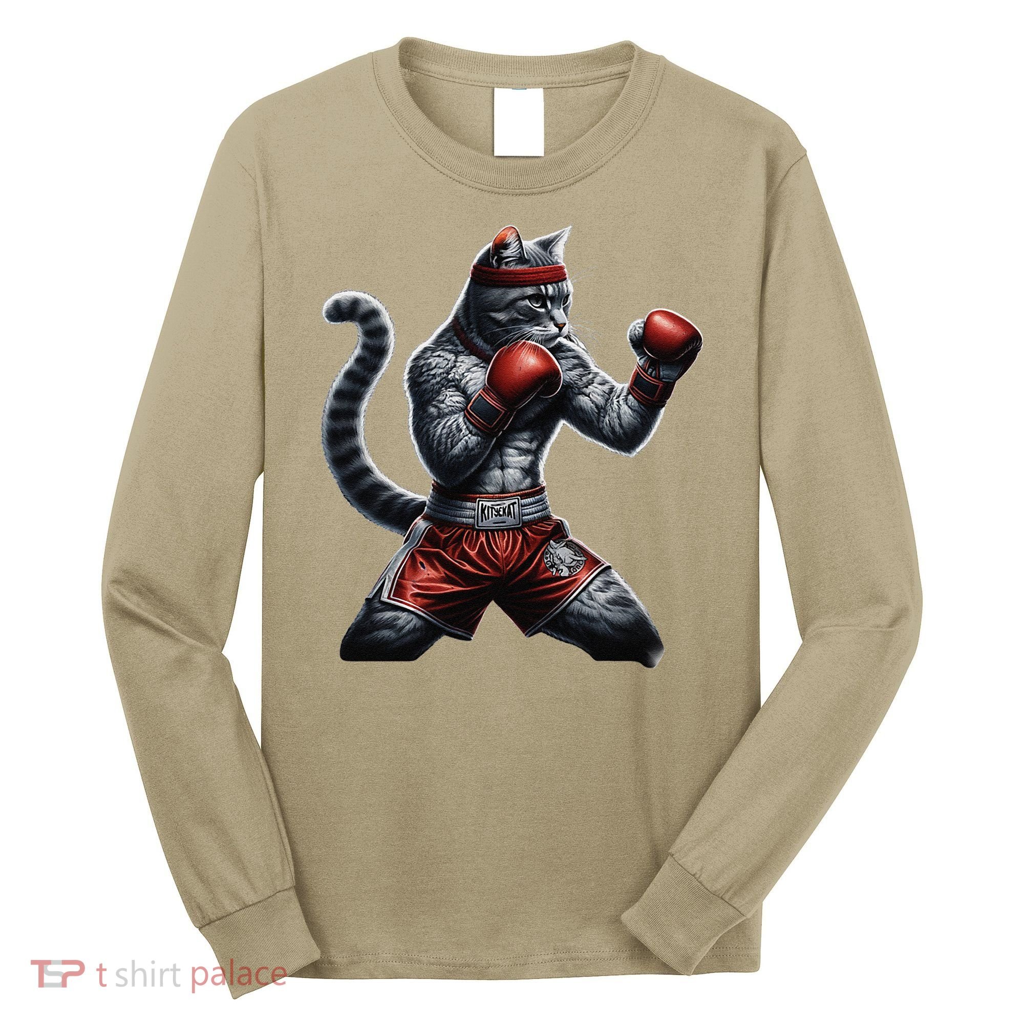 Boxing Cat When Your Cat Hits Harder Than You Do Long Sleeve Shirt
