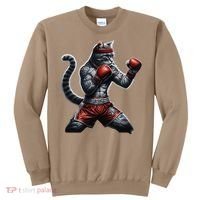 Boxing Cat When Your Cat Hits Harder Than You Do Sweatshirt thumb 0