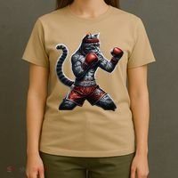 Boxing Cat When Your Cat Hits Harder Than You Do T-Shirt thumb 4