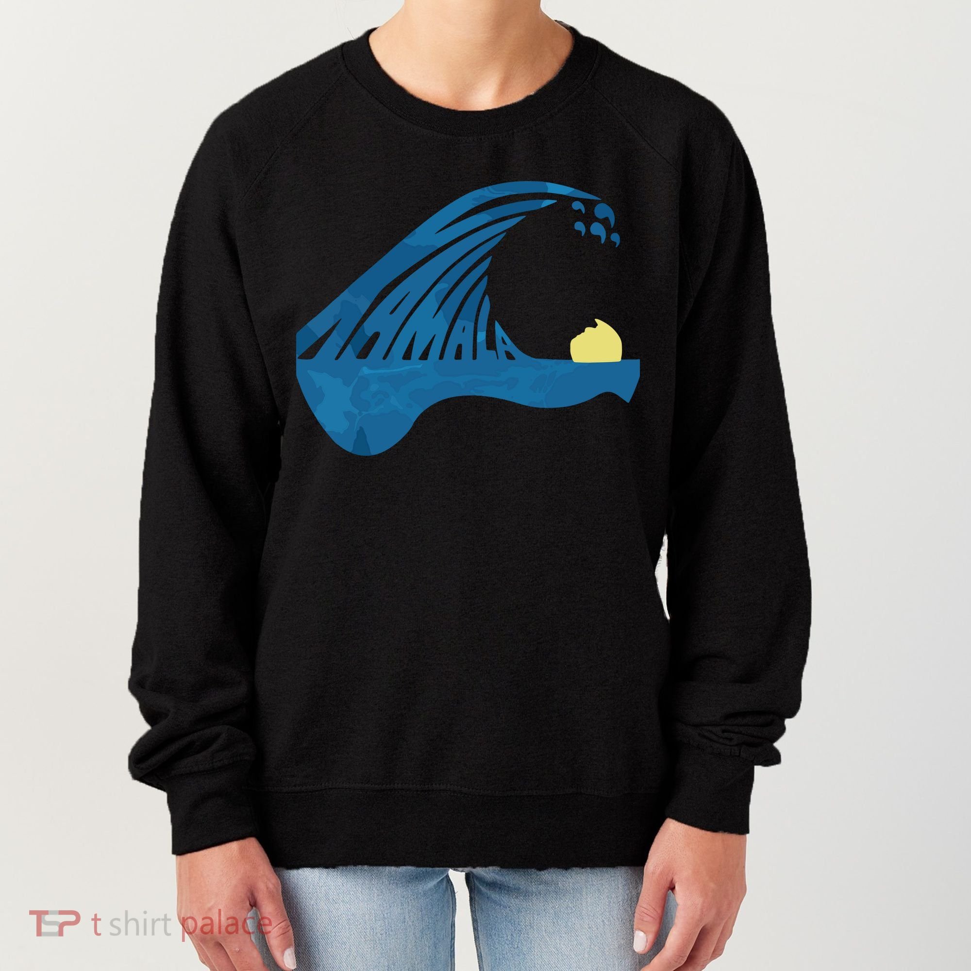 Blue Cats Wave For Kamala Funny Trump Blue Wave Of Cat Women's Sweatshirt