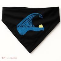 Blue Cats Wave For Kamala Funny Trump Blue Wave Of Cat USA-Made Doggie Bandana thumb 0