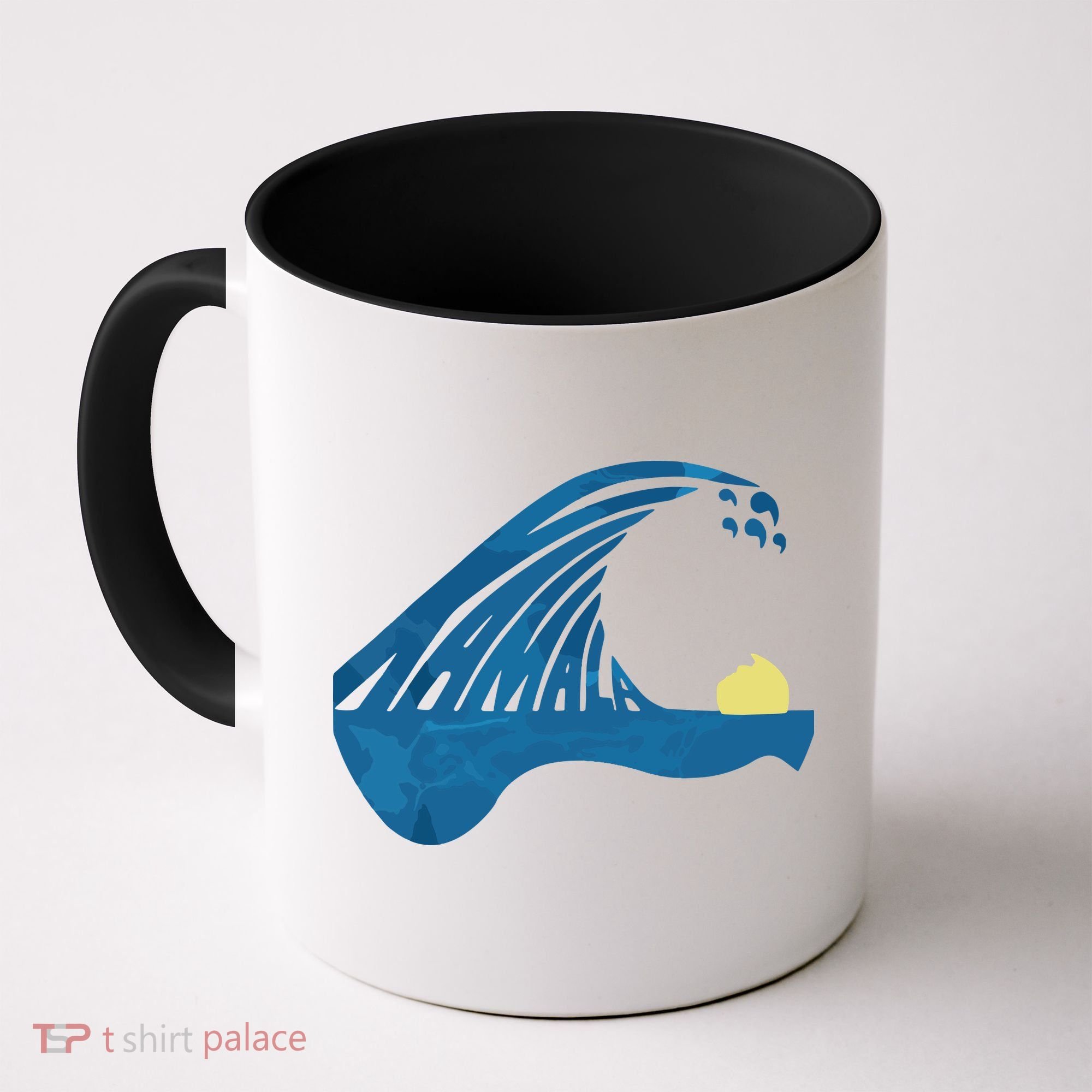 Blue Cats Wave For Kamala Funny Trump Blue Wave Of Cat Coffee Mug