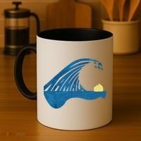 Blue Cats Wave For Kamala Funny Trump Blue Wave Of Cat Coffee Mug thumb 4