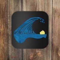 Blue Cats Wave For Kamala Funny Trump Blue Wave Of Cat Coaster thumb 0