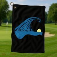 Blue Cats Wave For Kamala Funny Trump Blue Wave Of Cat Golf Towel thumb 1