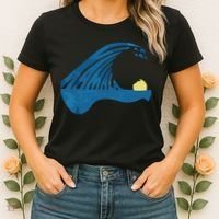 Blue Cats Wave For Kamala Funny Trump Blue Wave Of Cat Women's T-Shirt thumb 2