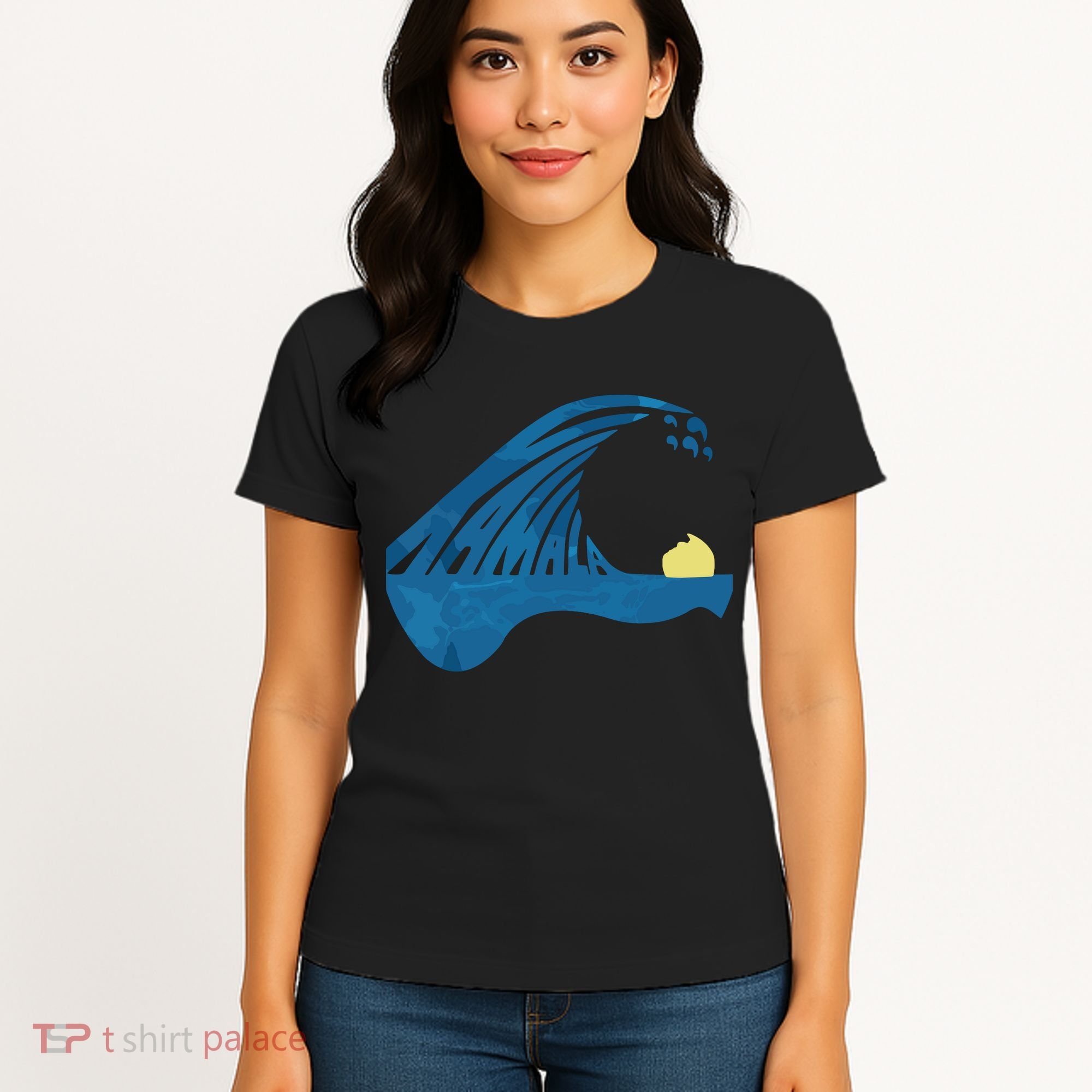 Blue Cats Wave For Kamala Funny Trump Blue Wave Of Cat Women's T-Shirt