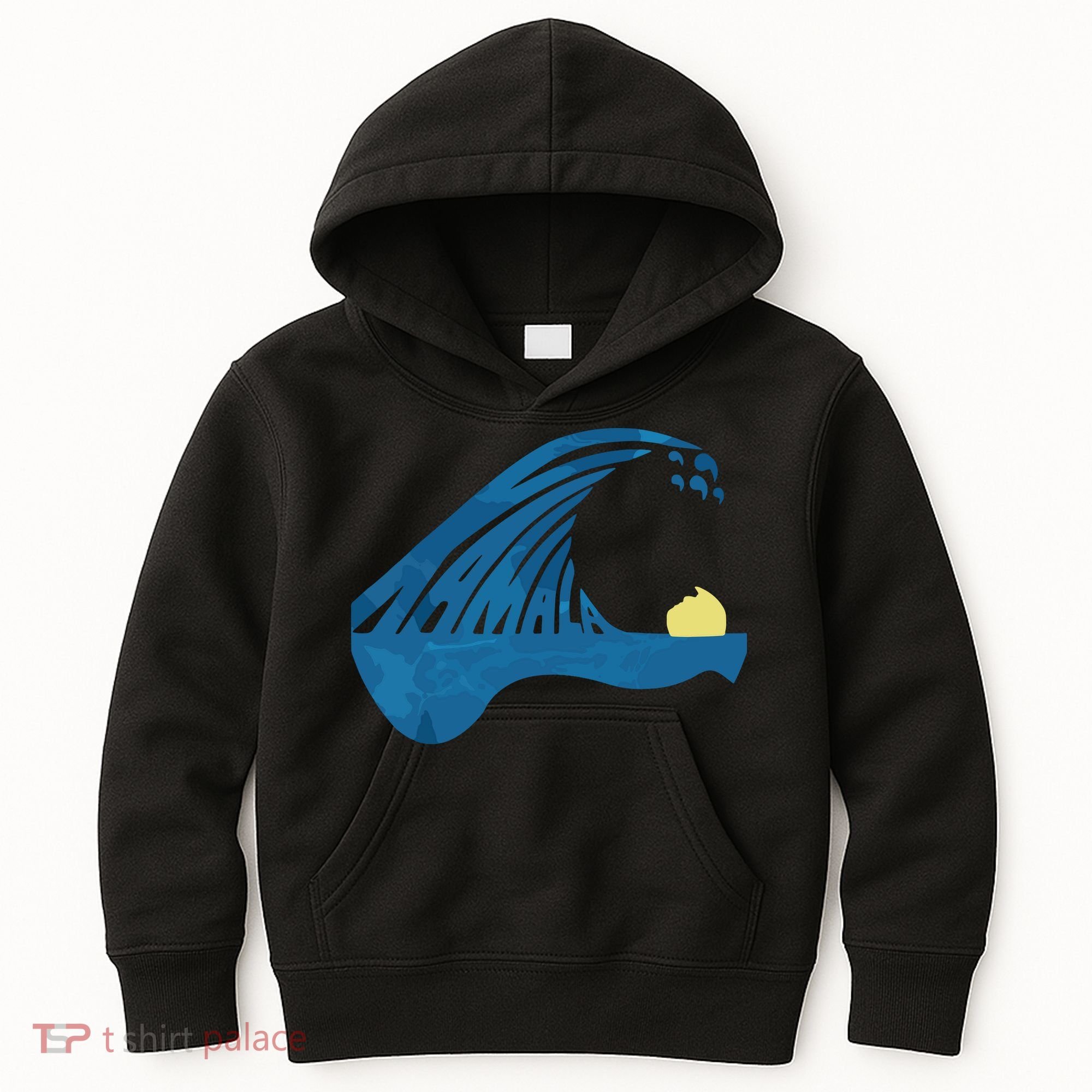 Blue Cats Wave For Kamala Funny Trump Blue Wave Of Cat Kids Hoodie