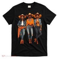 Black Cowgirl Western Rodeo Melanin Black History Texas T-Shirt thumb 0
