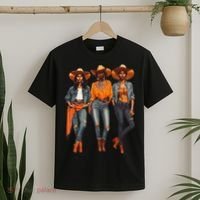 Black Cowgirl Western Rodeo Melanin Black History Texas T-Shirt thumb 2