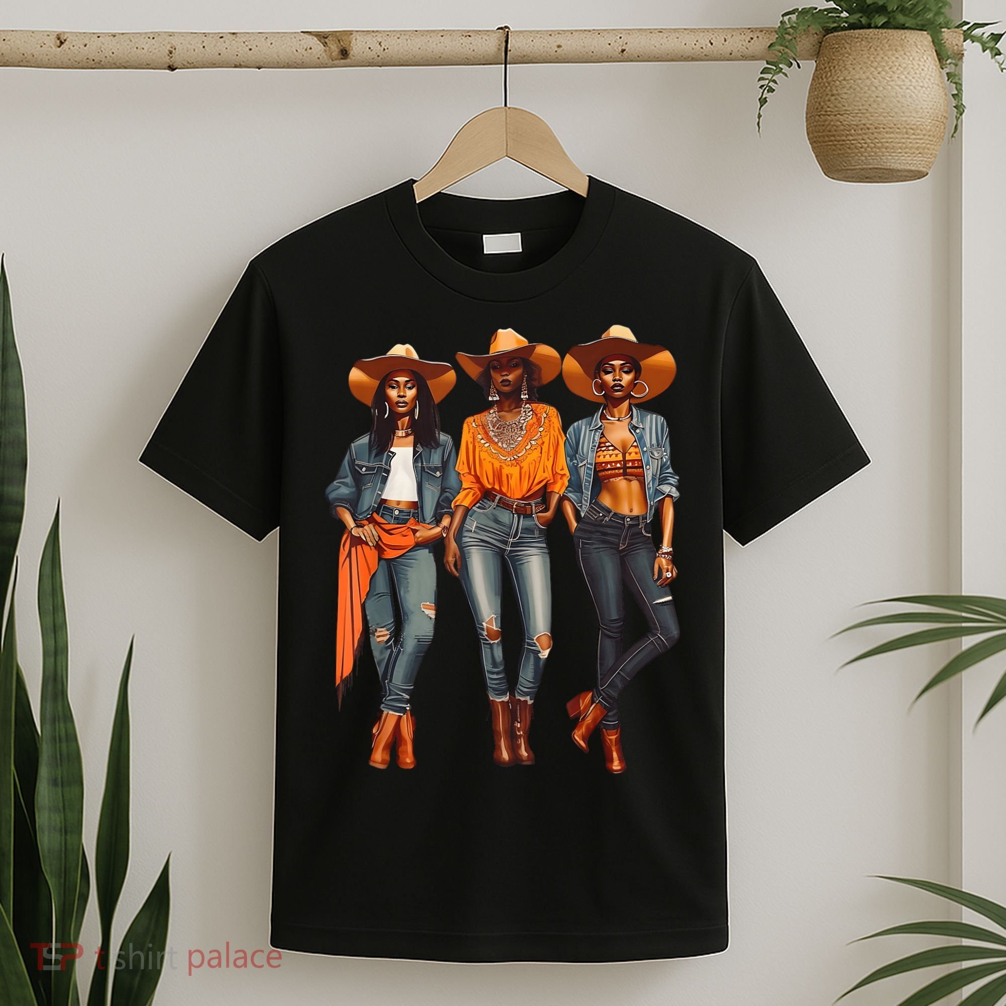 Black Cowgirl Western Rodeo Melanin Black History Texas T-Shirt
