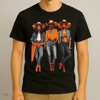 Black Cowgirl Western Rodeo Melanin Black History Texas T-Shirt thumb 3