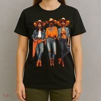 Black Cowgirl Western Rodeo Melanin Black History Texas T-Shirt thumb 4