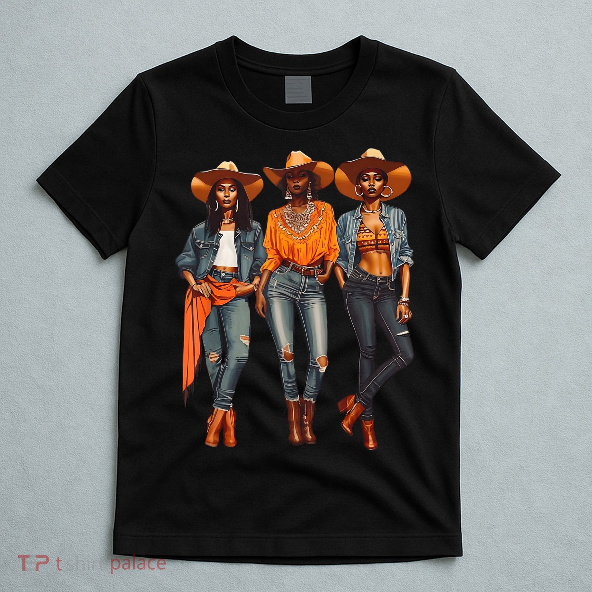 Black Cowgirl Western Rodeo Melanin Black History Texas T-Shirt