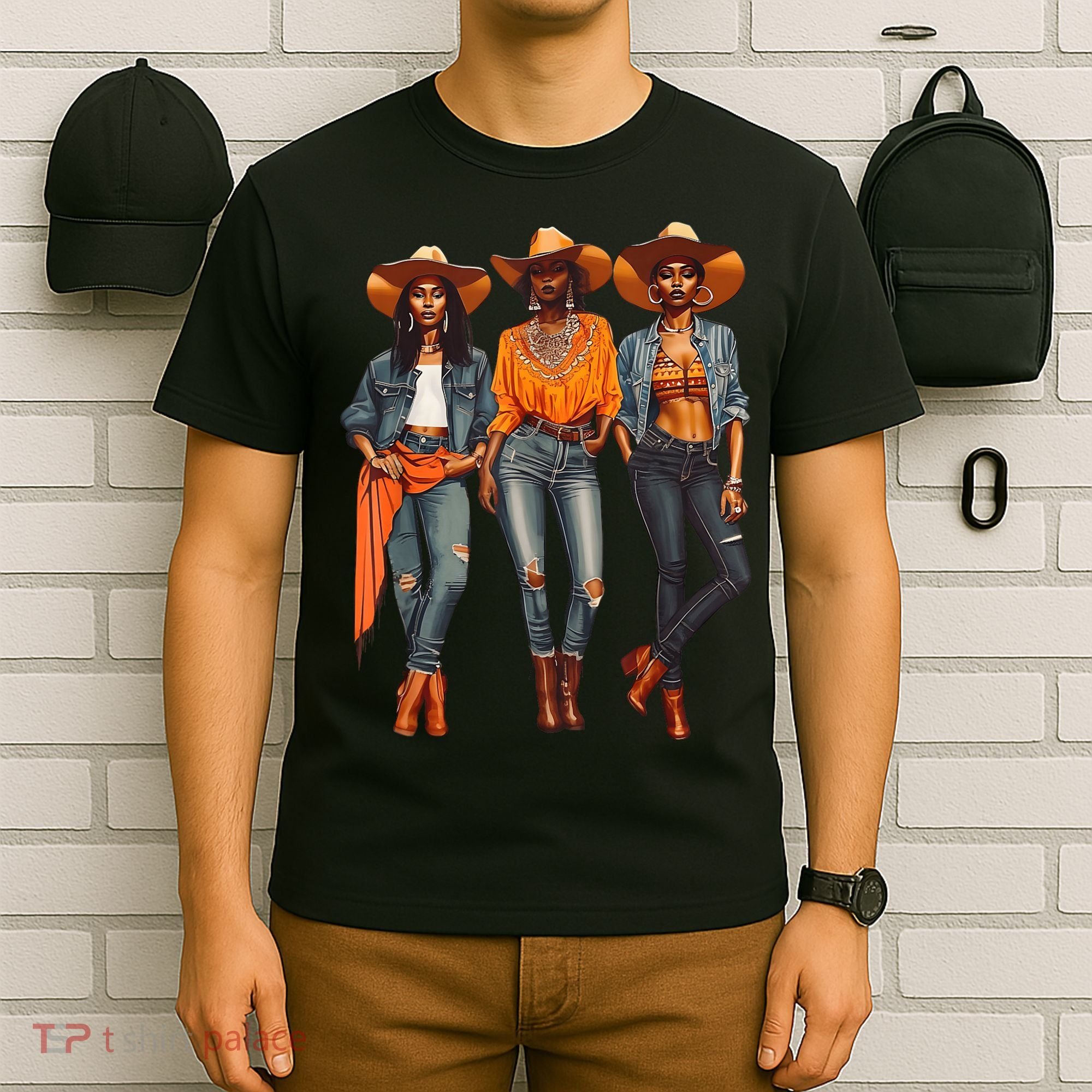 Black Cowgirl Western Rodeo Melanin Black History Texas T-Shirt