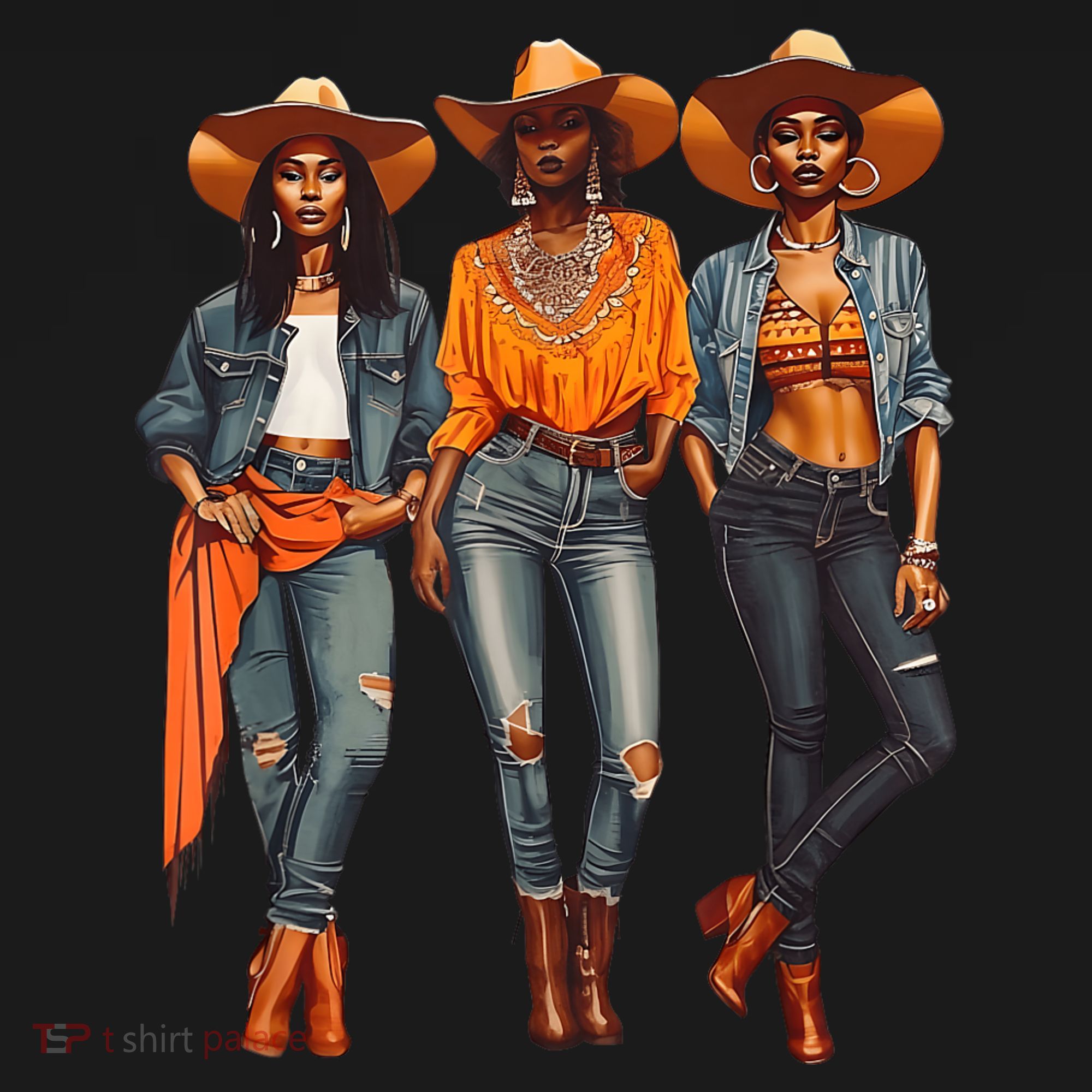 Black Cowgirl Western Rodeo Melanin Black History Texas T-Shirt