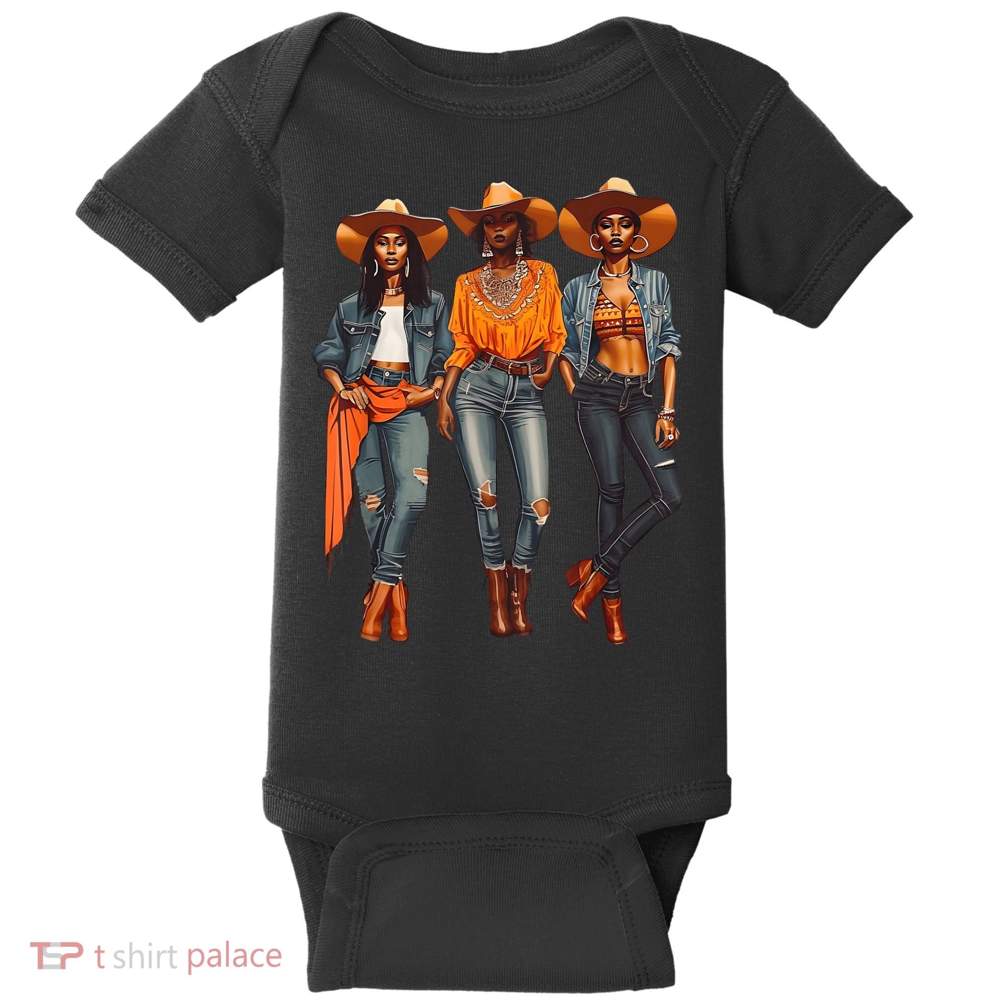 Black Cowgirl Western Rodeo Melanin Black History Texas Baby Bodysuit