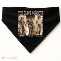 Black Cowboy Western Rodeo Melanin Black History USA-Made Doggie Bandana thumb 0