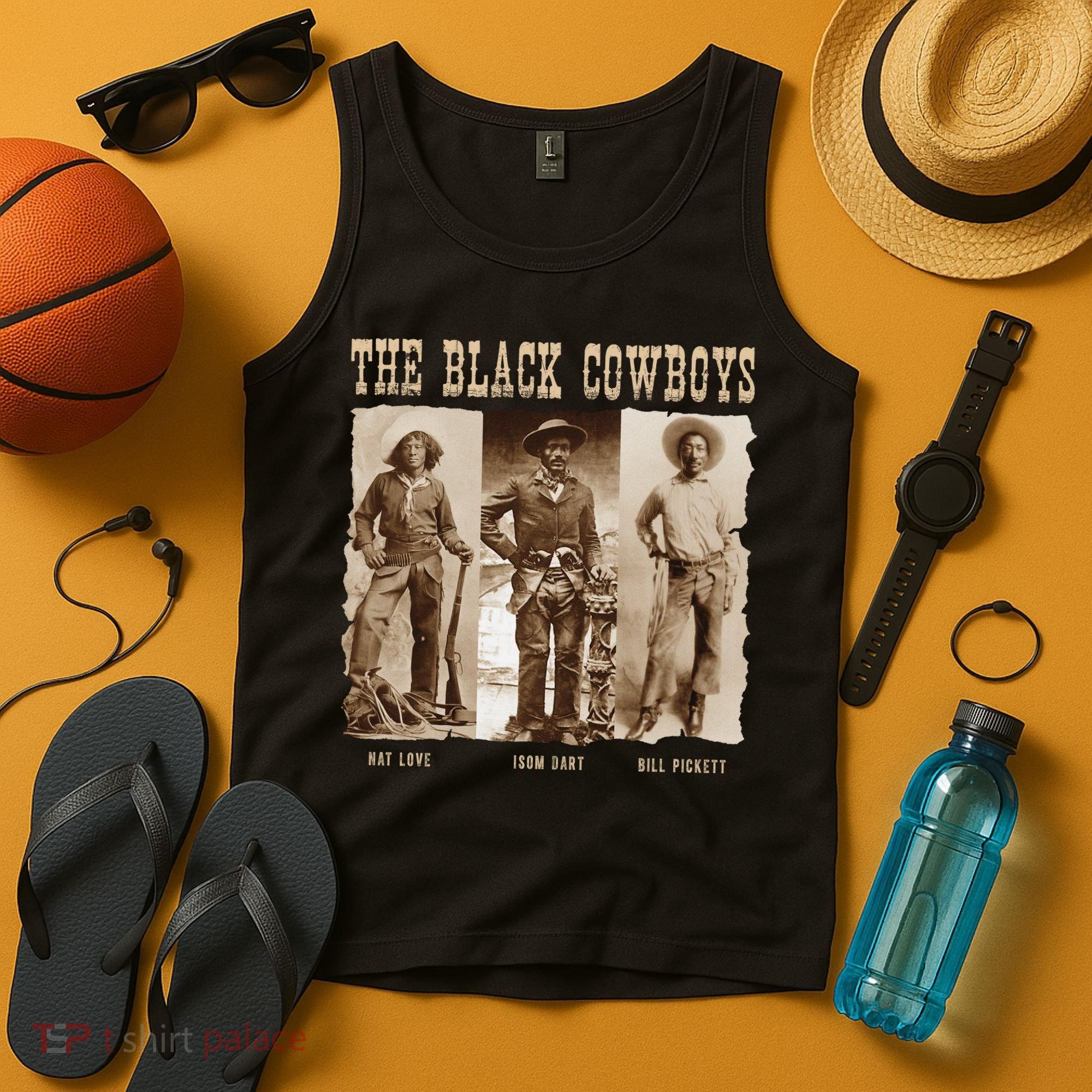 Black Cowboy Western Rodeo Melanin Black History Tank Top